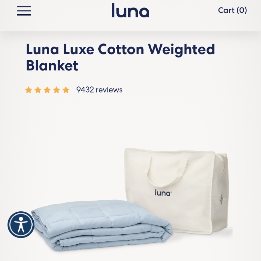 Luna weighted blanket + TWO duvet covers